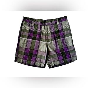 Todd Snyder 7” Madras Hudson Short Purple Size 34 NWT 100% Cotton Plaid